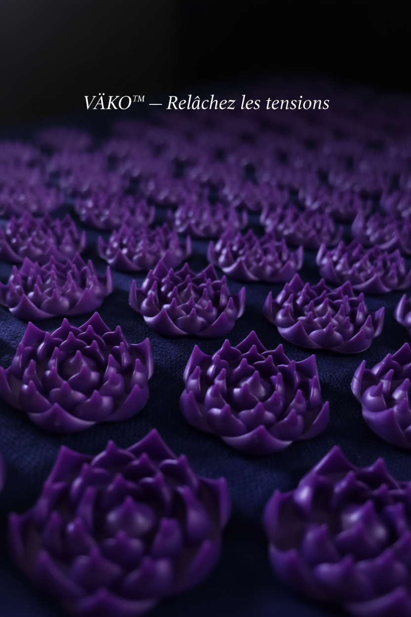 VÄKO™ — Tapis d'Acupression + Coussin en Lin Naturel | Set Relaxation Dos, Nuque & Pieds