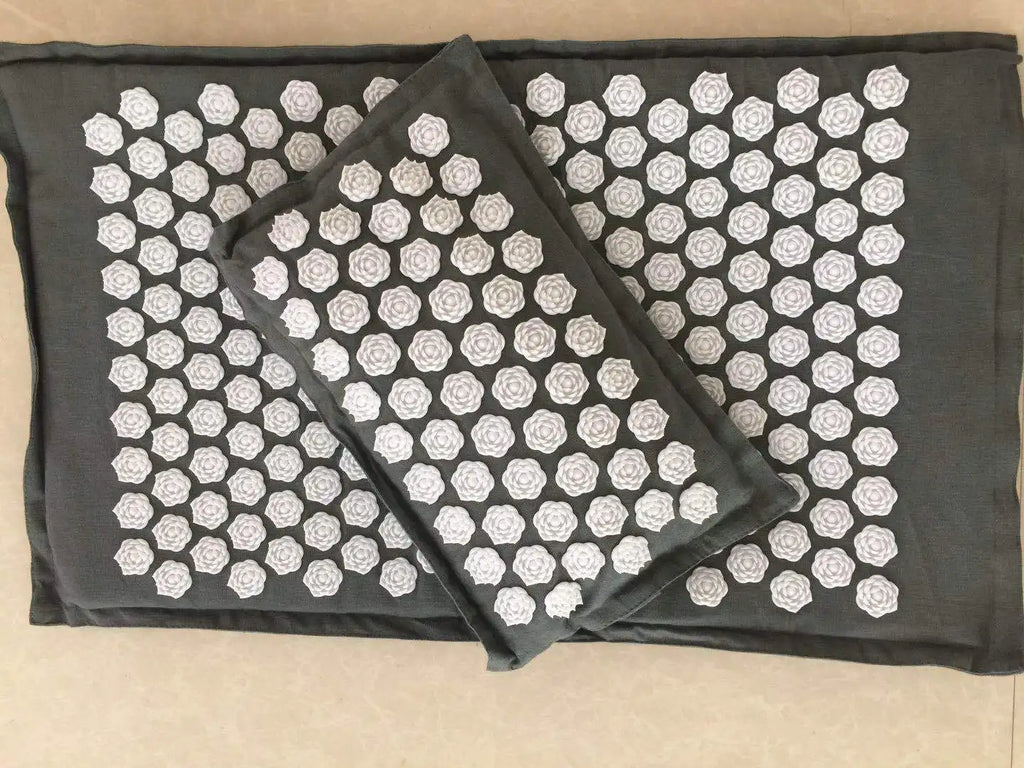 VÄKO™ — Tapis d'Acupression + Coussin en Lin Naturel | Set Relaxation Dos, Nuque & Pieds