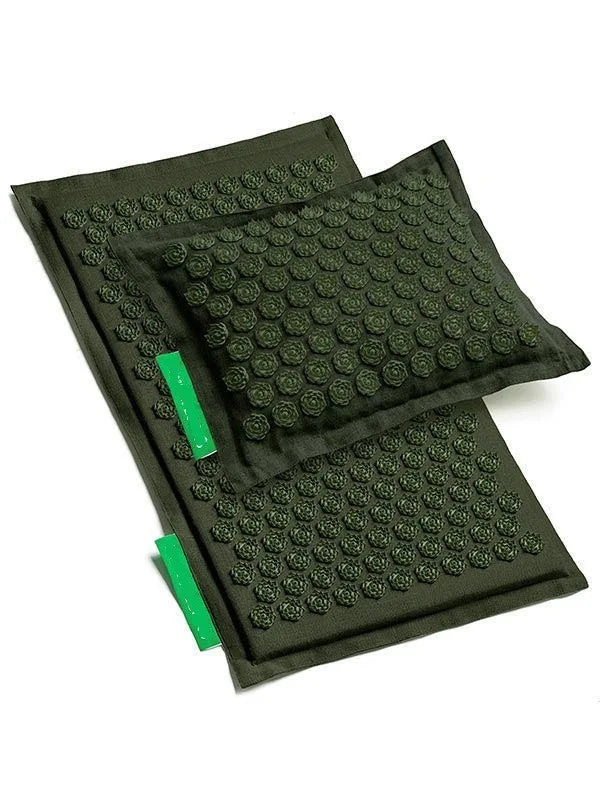 VÄKO™ — Tapis d'Acupression + Coussin en Lin Naturel | Set Relaxation Dos, Nuque & Pieds