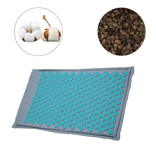 VÄKO™ — Tapis d'Acupression + Coussin en Lin Naturel | Set Relaxation Dos, Nuque & Pieds