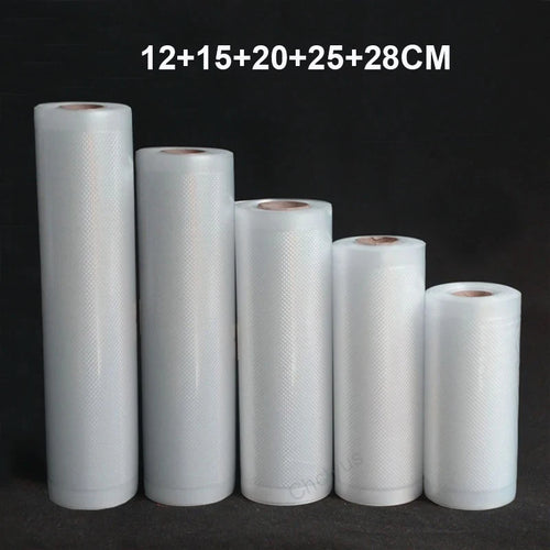 Lot de 5 rouleaux sous vide gaufrés VÄKO, 12 à 28 cm